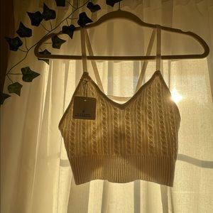 Knit Strappy Crop Tank 🦢